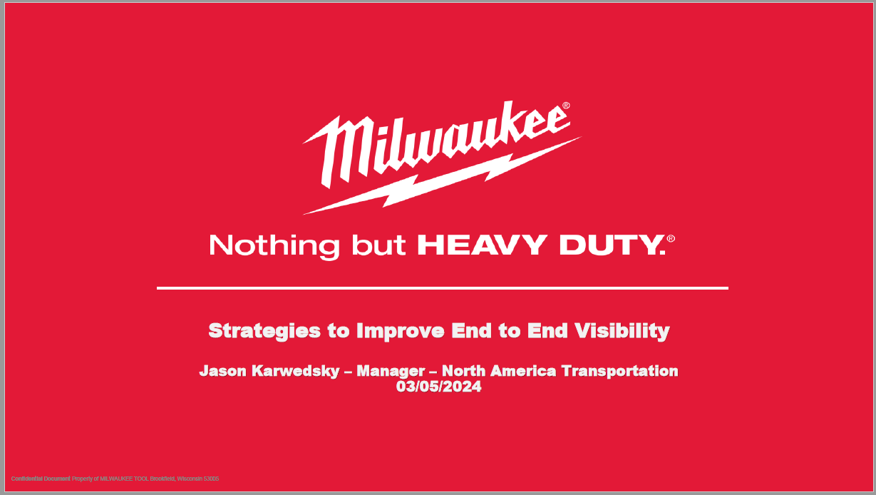 3. Milwaukee Tool: Strategies to Improve end to end Visibilty thumbnail
